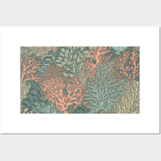 Pastel Coral Design Pattern V5 Posters and Art